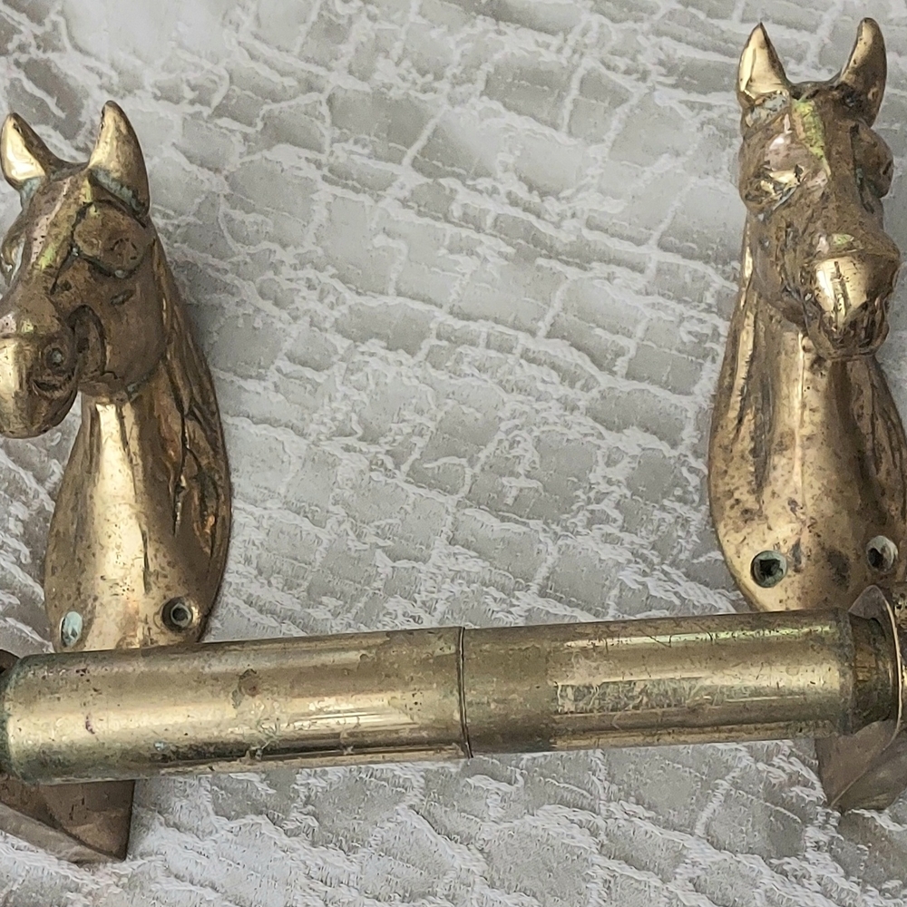 Brass Equestrian Tissue Holder